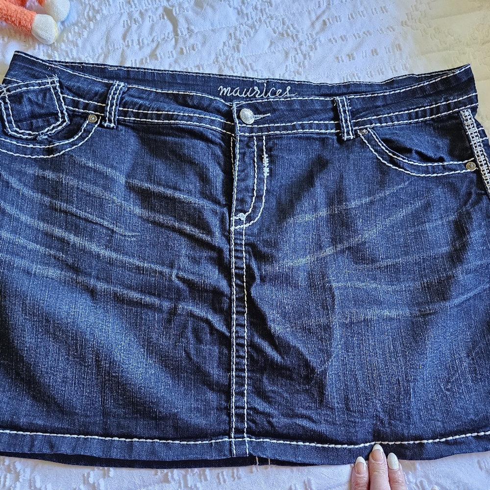 Maurices denim mini skirt